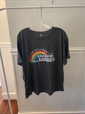 Reading Rainbow Graphic Tee - Charcoal - XL